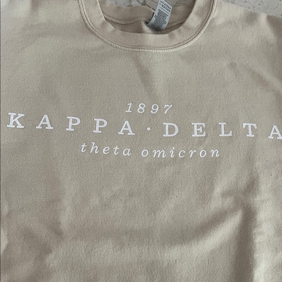 Gildan Kappa Delta Cream Crew Neck Sweater - Picture 2 of 2